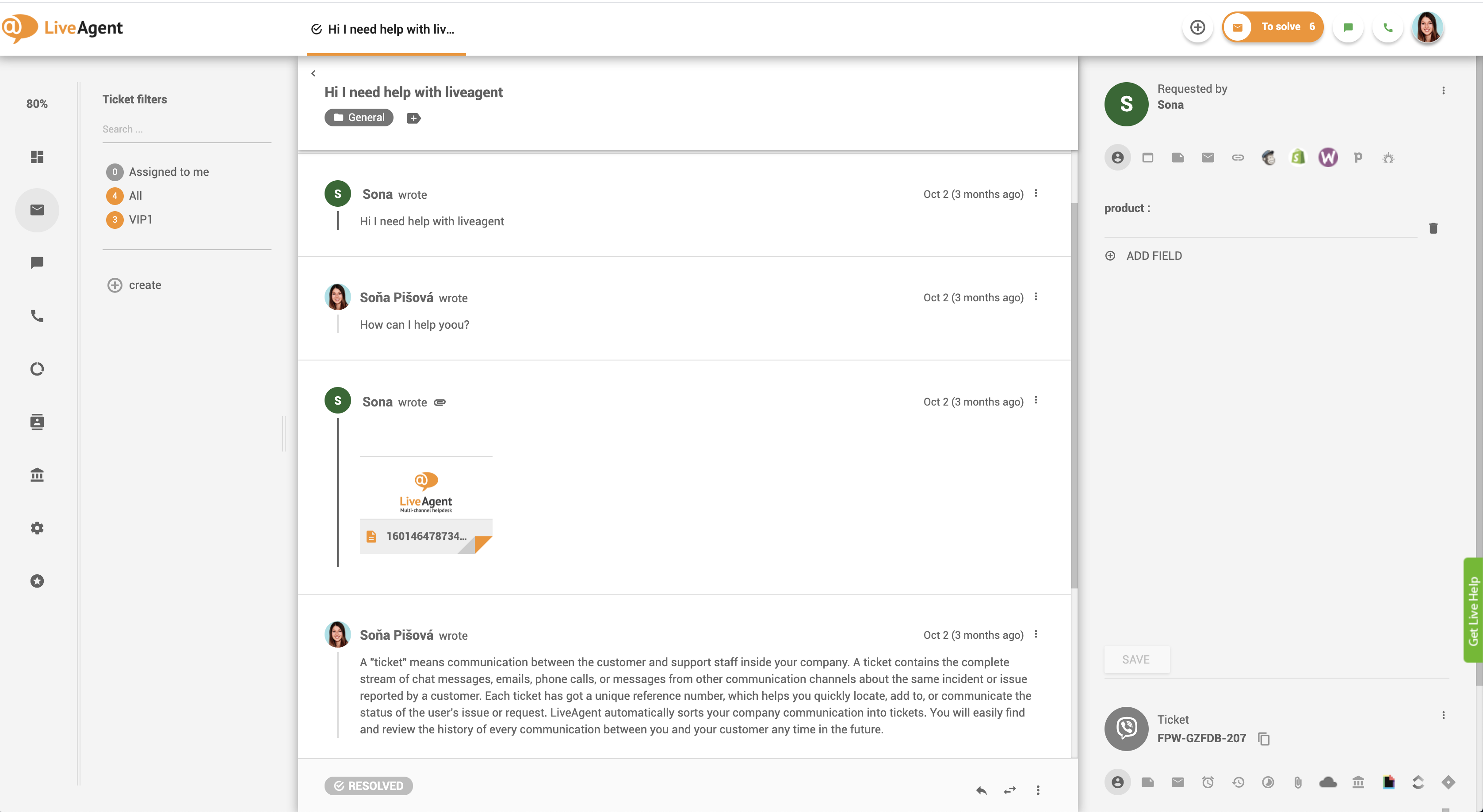 Wiadomości Viber w LiveAgent