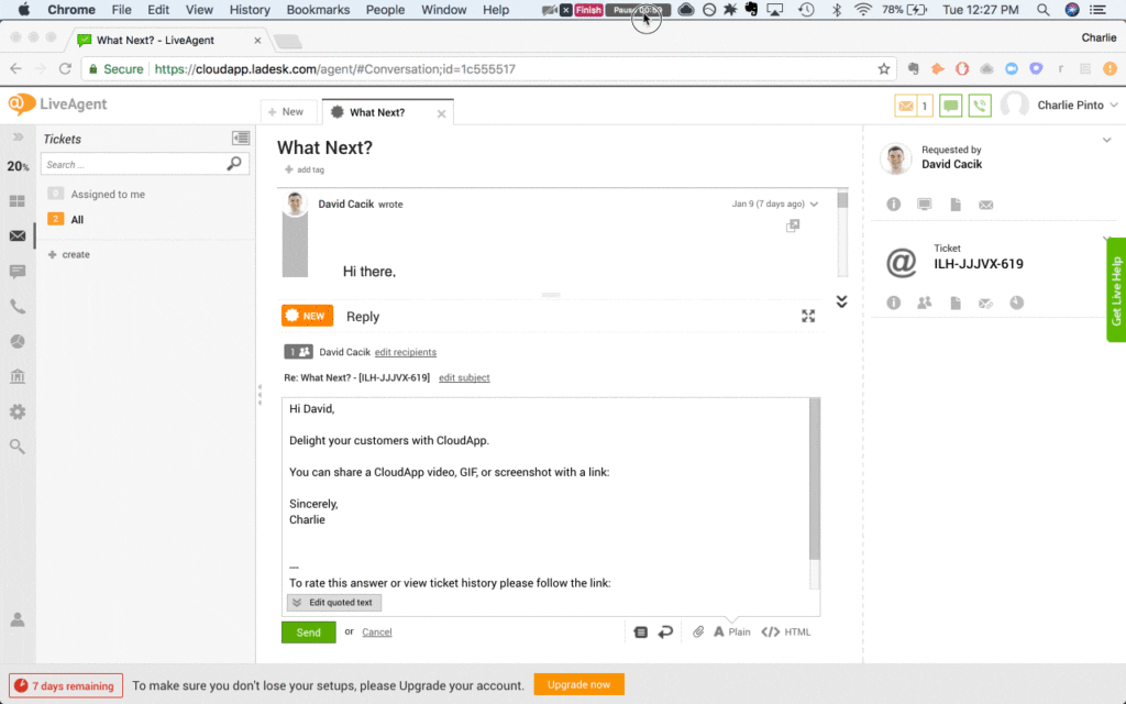 Integracja przeciągnij i upuść CloudApp