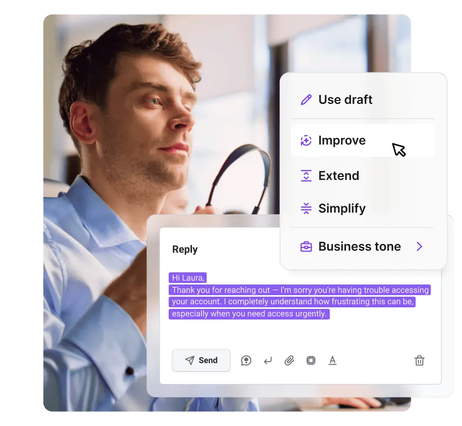AI Answer Improver dla agentów czatu na żywo
