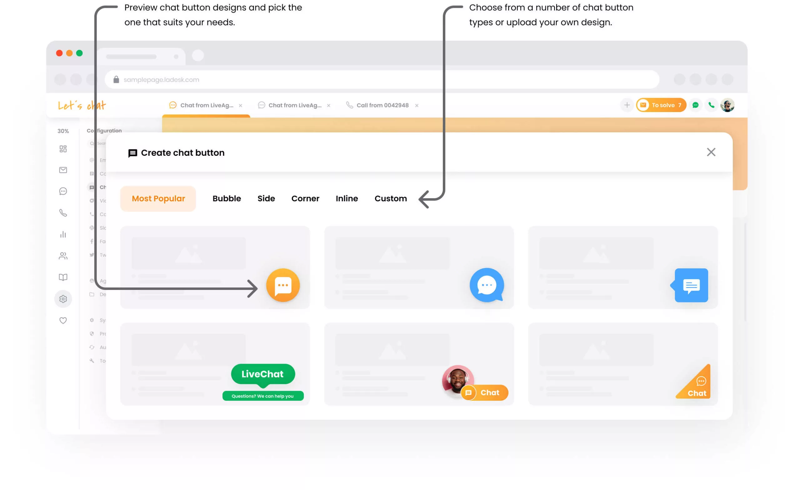 Widok pisania w czasie rzeczywistym w LiveAgent