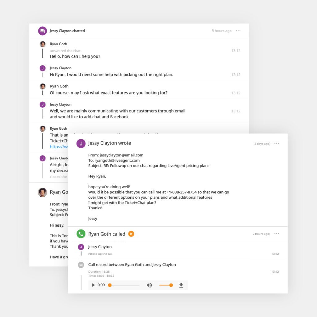 Przykład ticketu LiveAgent
