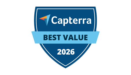 Odznaka Capterra Best Value w kategorii Customer Support 2026
