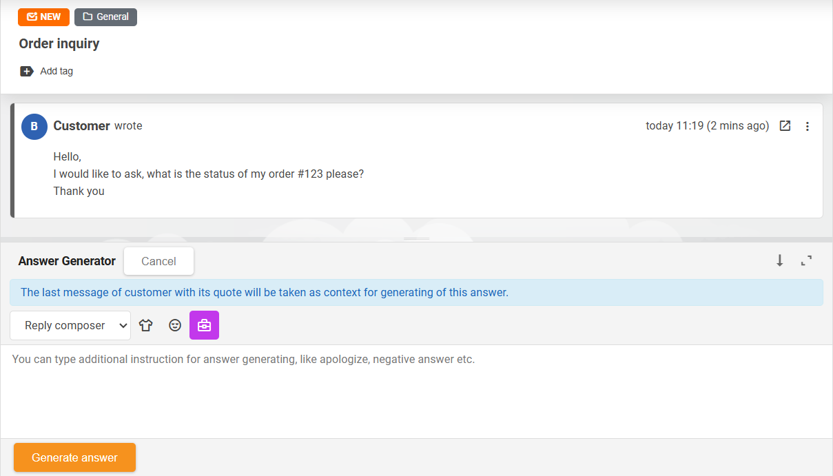 Przegląd AI Draft Composer
