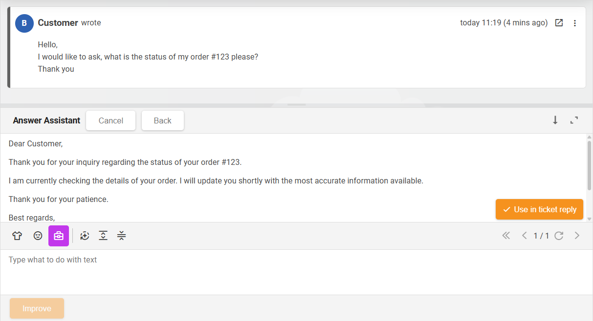 Przegląd tworzenia komunikacji AI Draft Composer