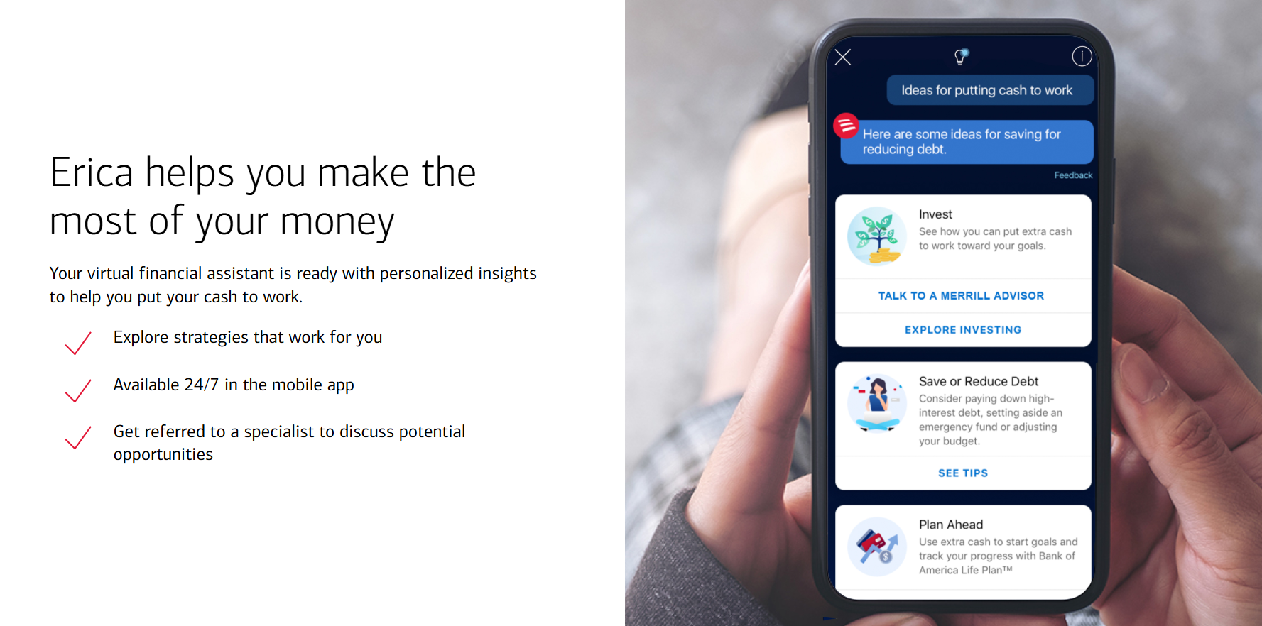 Erica – asystent wirtualny Bank of America.