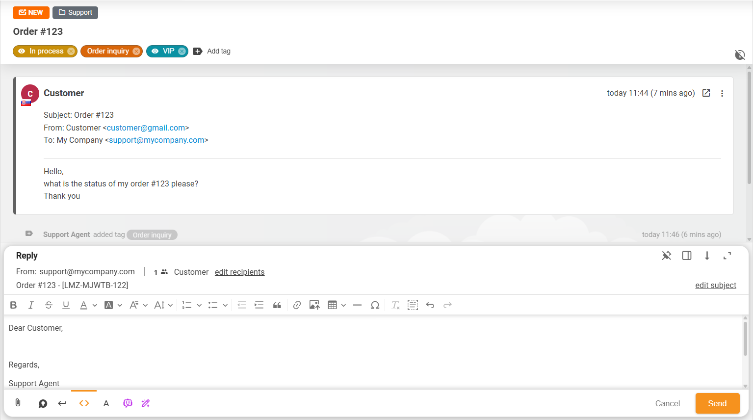 Ulepszony układ zgłoszenia i pole akcji
