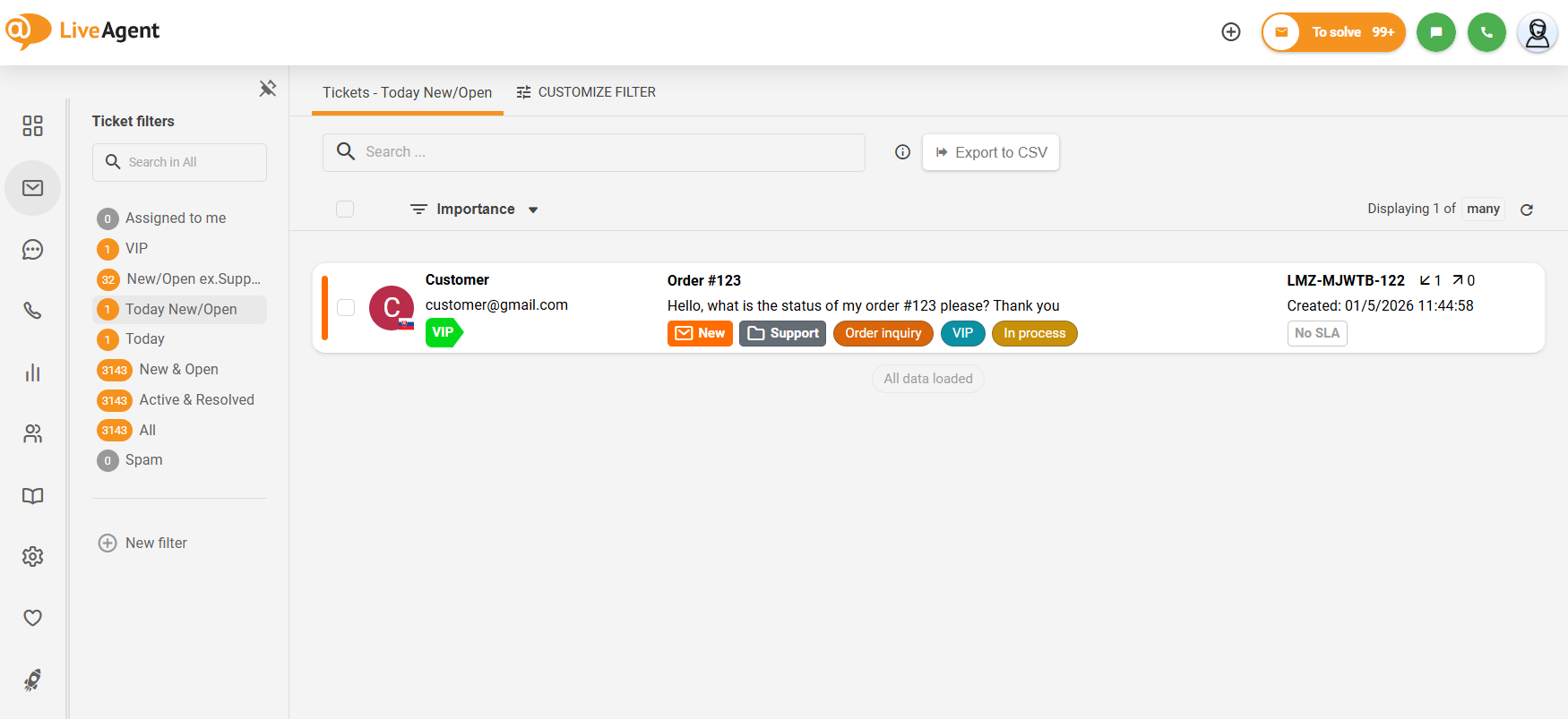 Przegląd zwijanego podmenu LiveAgent