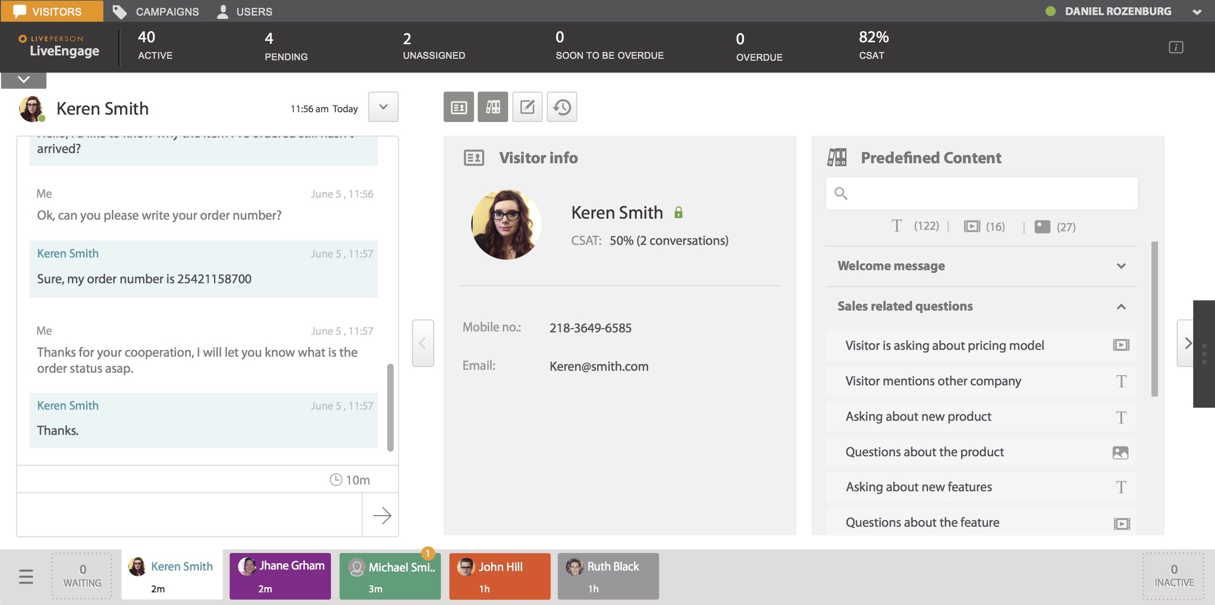 Trwające okno czatu LivePerson
