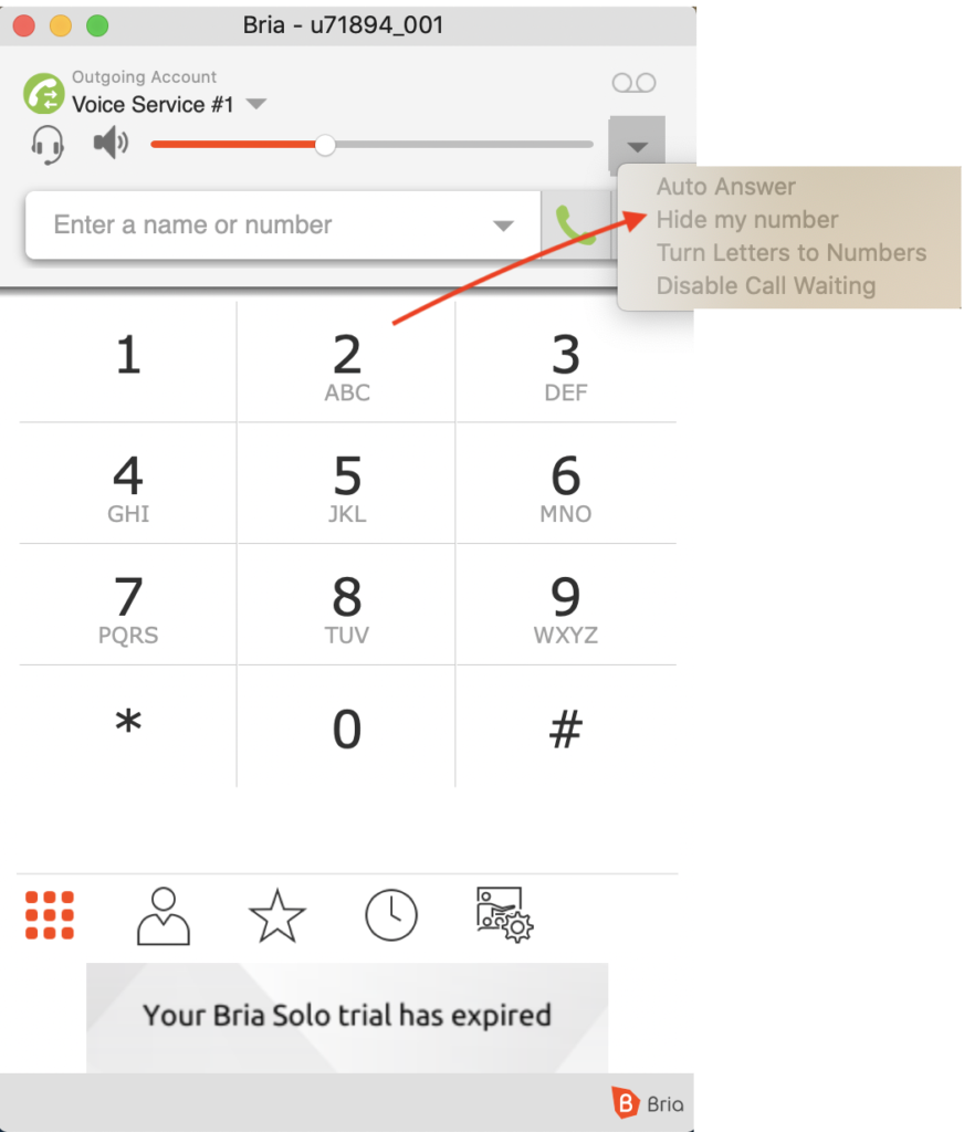 Funkcje bezpłatnego softphone Bria