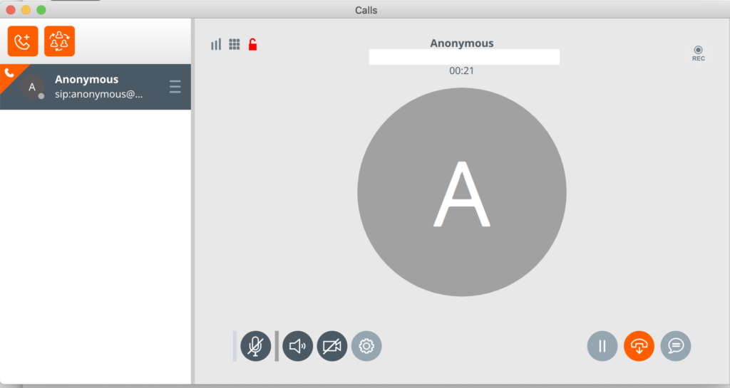 Wiadomości softphone Linphone