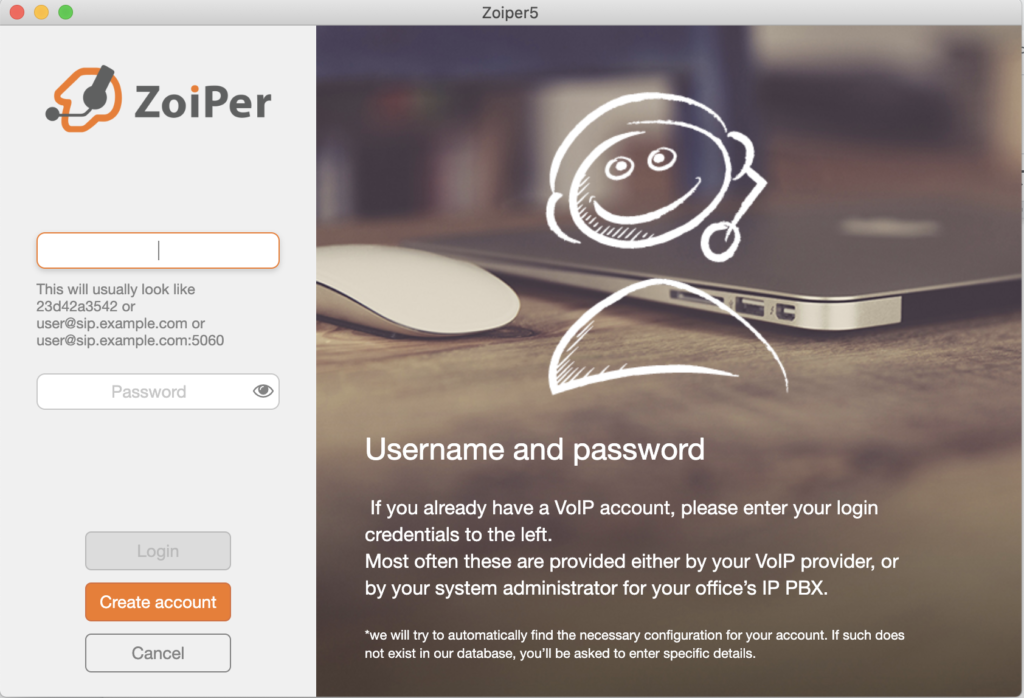 Konfiguracja softphone Zoiper
