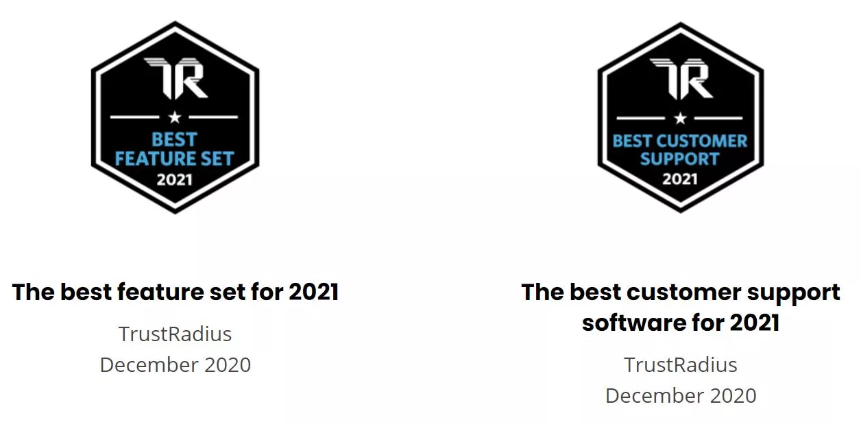 Nagrody TrustRadius dla LiveAgent