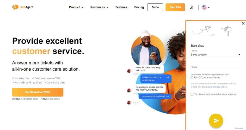 obraz live chat LiveAgent do szybkiej i łatwej obsługi klienta