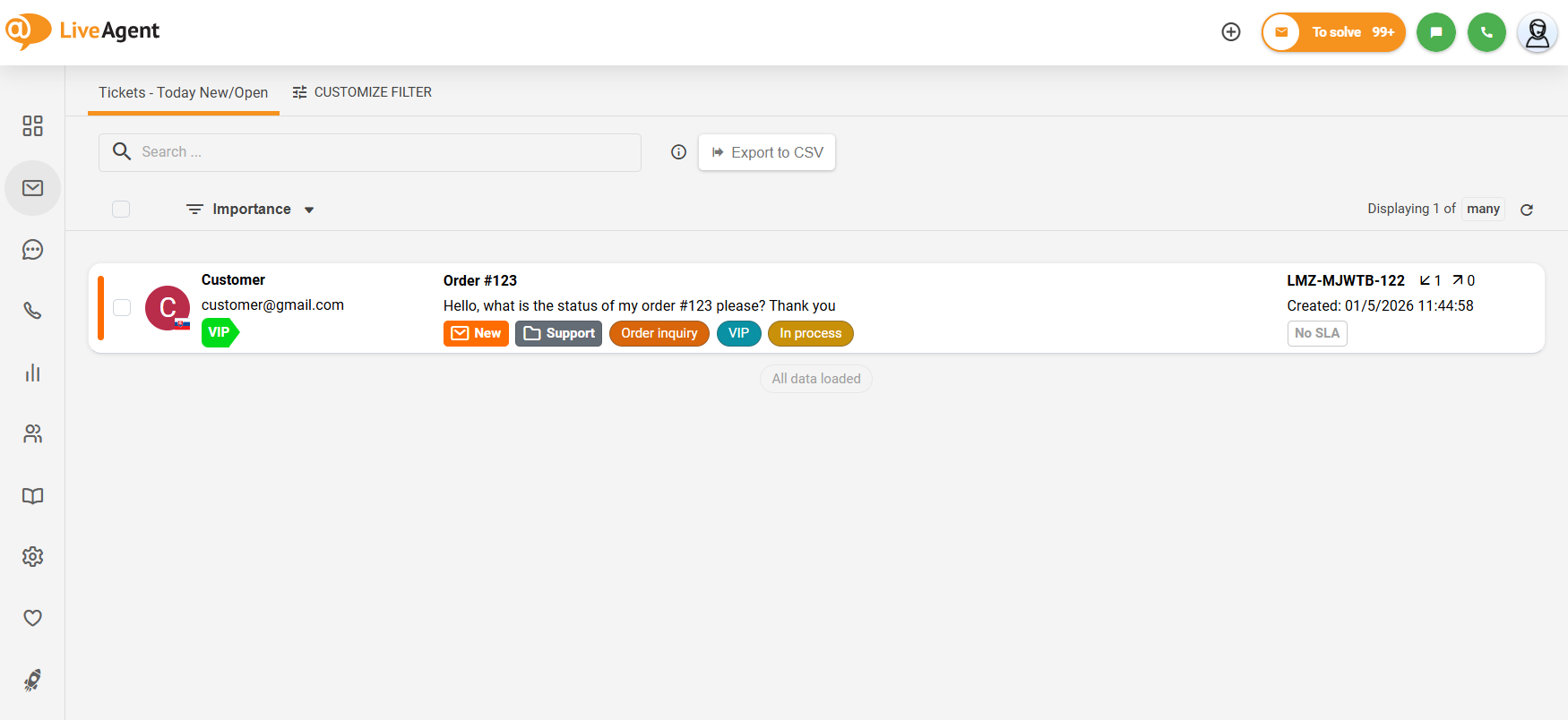 Opcja zwinięcia lewego podmenu bocznego