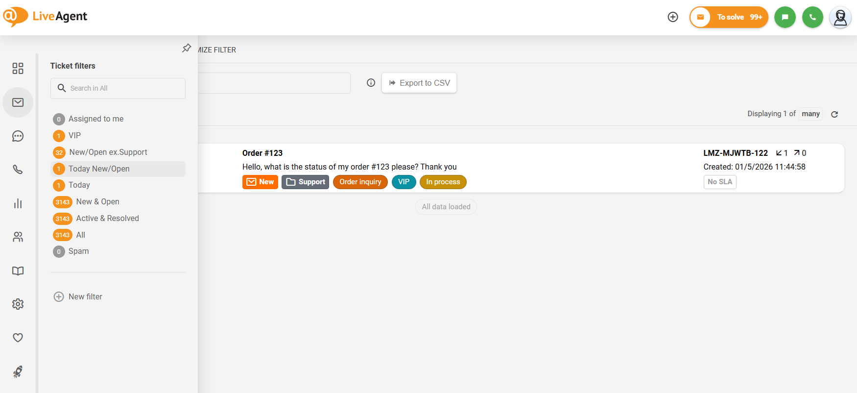 Opcja zwinięcia lewego podmenu bocznego