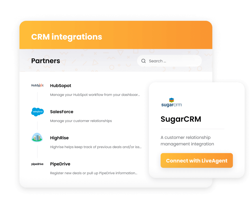 LiveAgent - integracje CRM