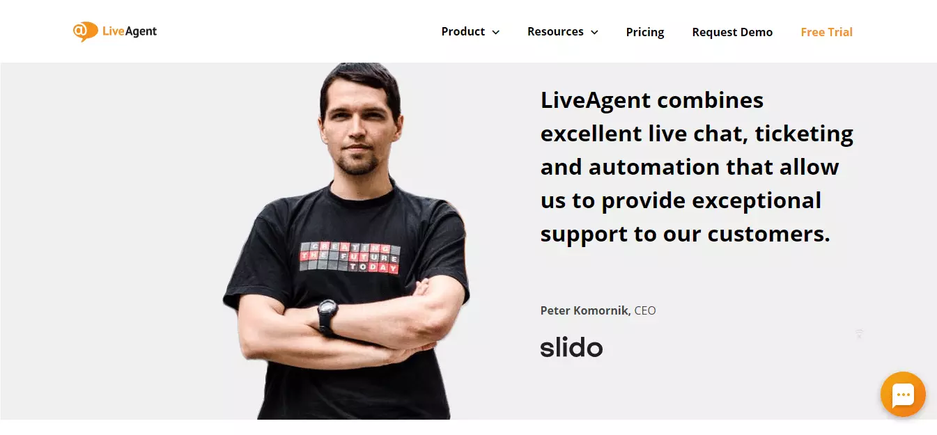 Testimonial LiveAgent Slido