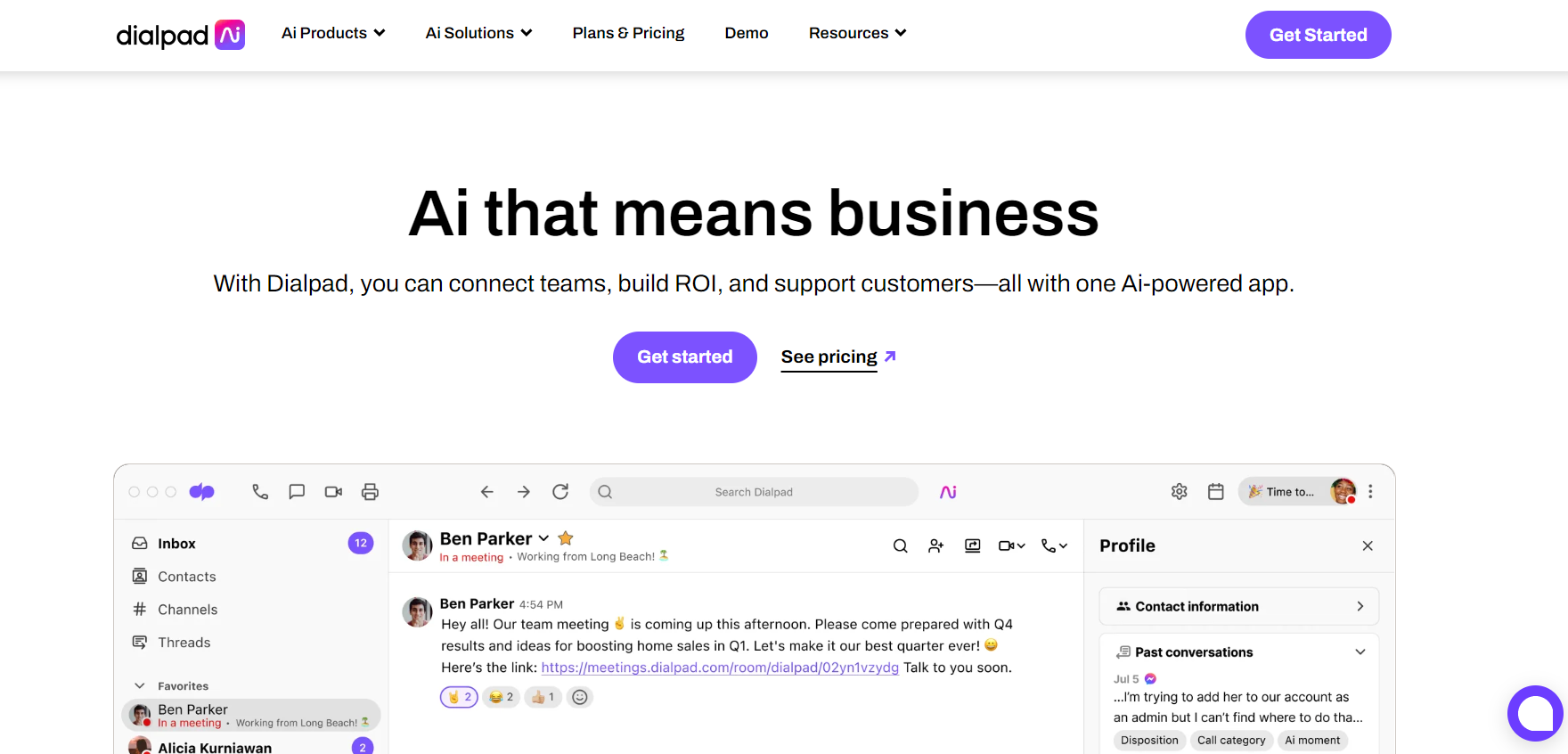 Strona główna oprogramowania call center Dialpad