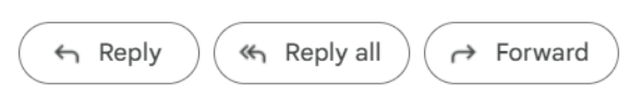 Przyciski Odpowiedź, Odpowiedź wszystkim i Prześlij dalej w Gmailu