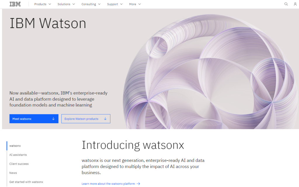 IBM Watson - strona platformy AI i danych