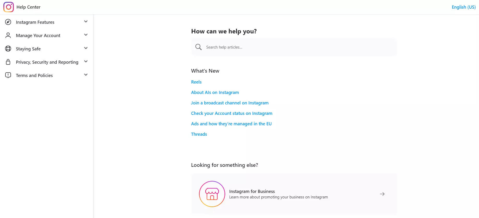 Centrum pomocy Instagram