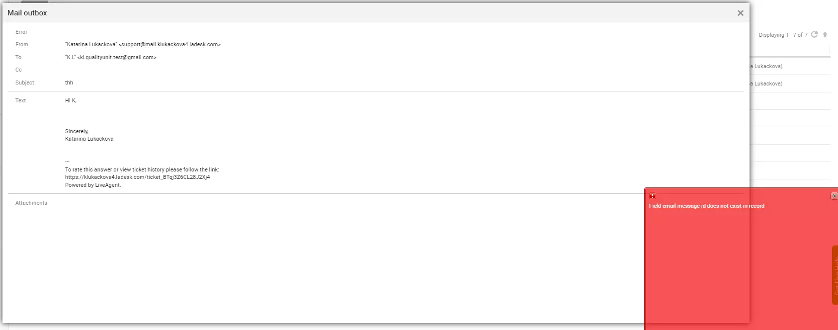 LiveAgent - Naprawione e-maile z załącznikami powodujące błąd