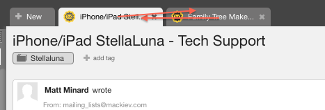 LiveAgent - Możliwość zmiany kolejności kart biletów w nagłówku panelu agenta