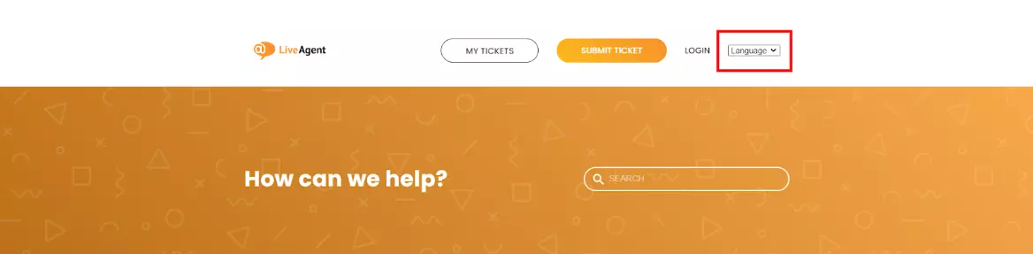 LiveAgent - Ustawienia języka bazy wiedzy