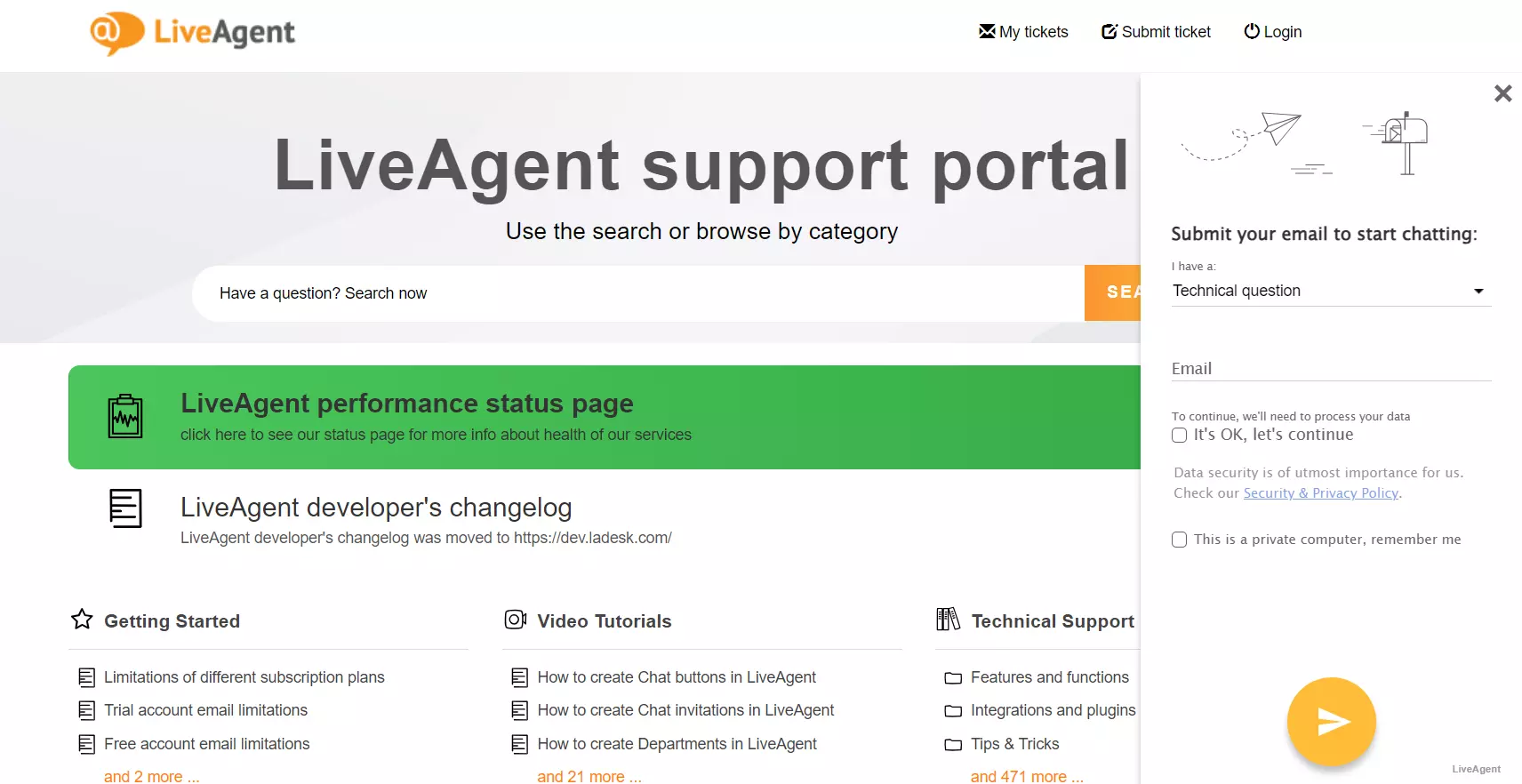 Portal wsparcia knowledge base LiveAgent
