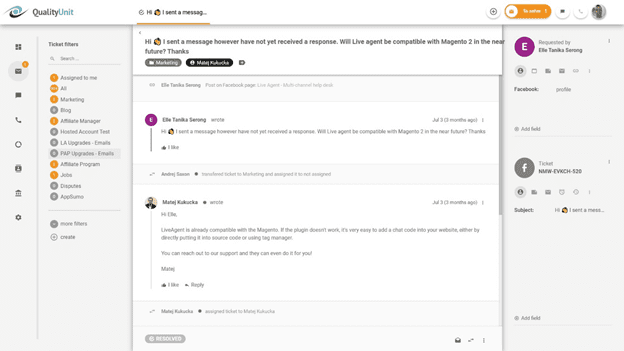Narzędzie help desk, które pomaga utrzymać reputację w mediach społecznościowych