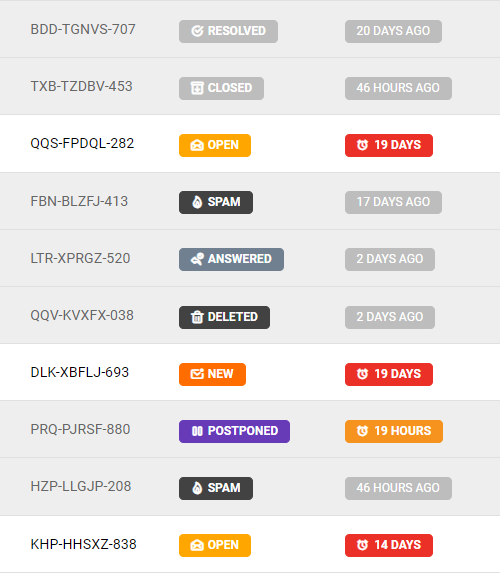 Nowe ikony stanu biletu w LiveAgent
