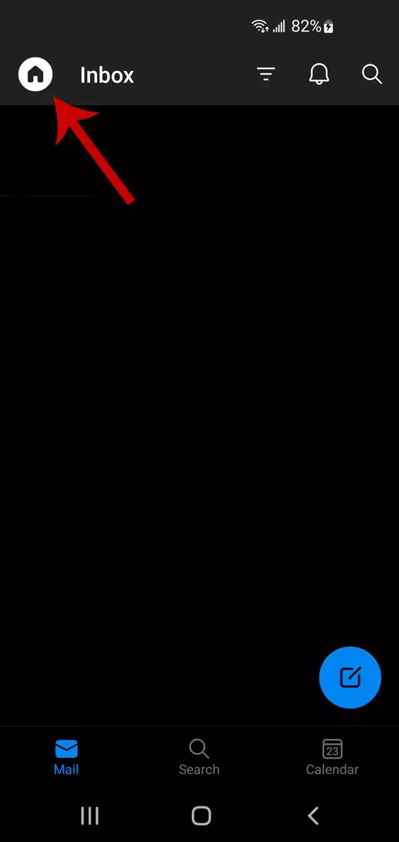 Tworzenie wątków e-mail w Outlooku na urządzeniach mobilnych, krok 1