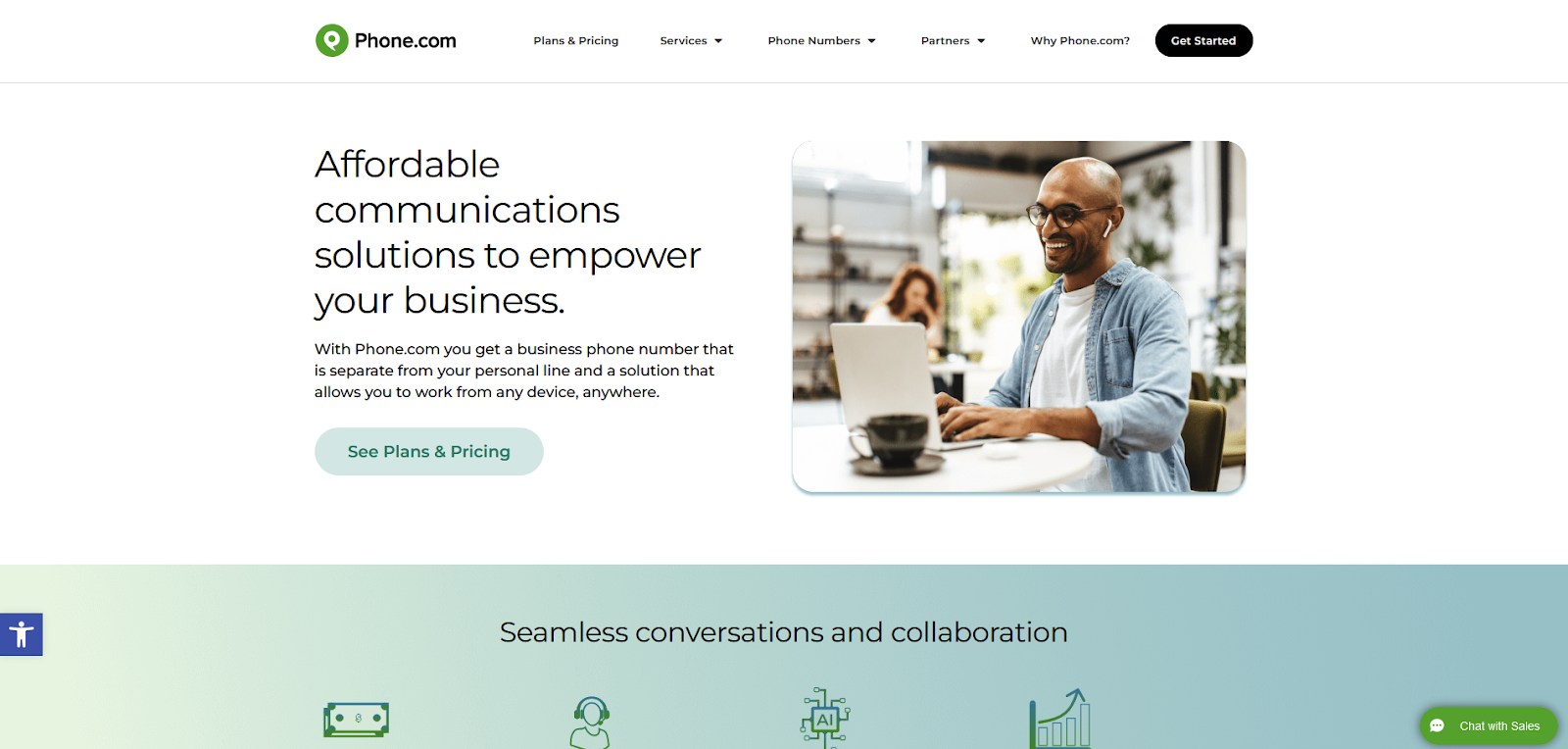 Strona główna oprogramowania call center Phone.com