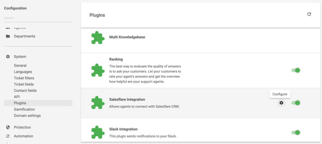 Wtyczka integracji Salesforce aktywna w LiveAgent