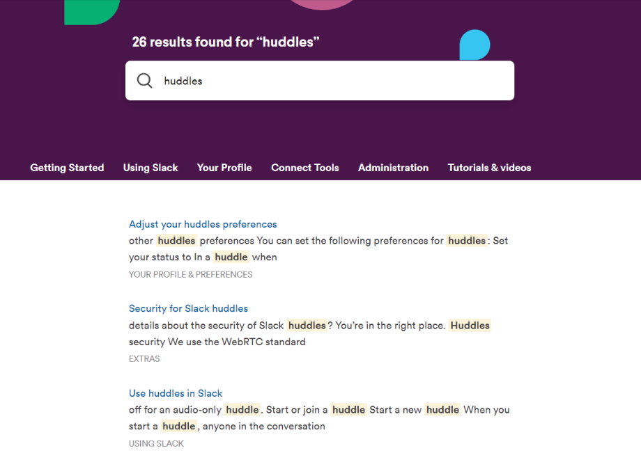 Funkcjonalność wyszukiwania Slack