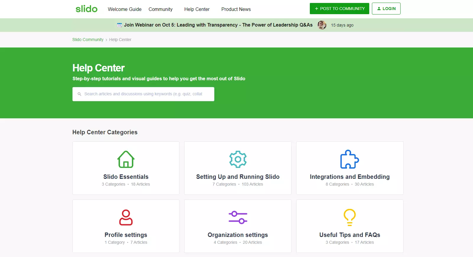 Centrum pomocy Slido