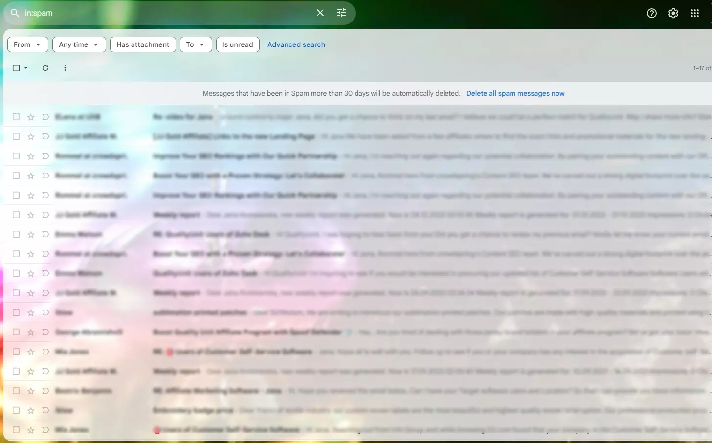 Przegląd filtru spamu w Gmailu