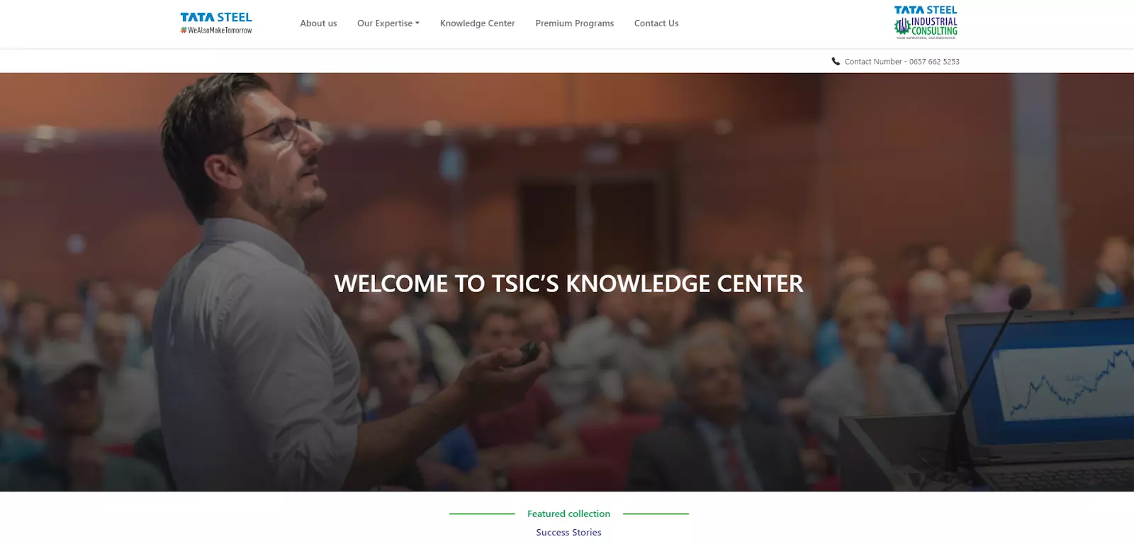Strona centrum wiedzy Tata Steel