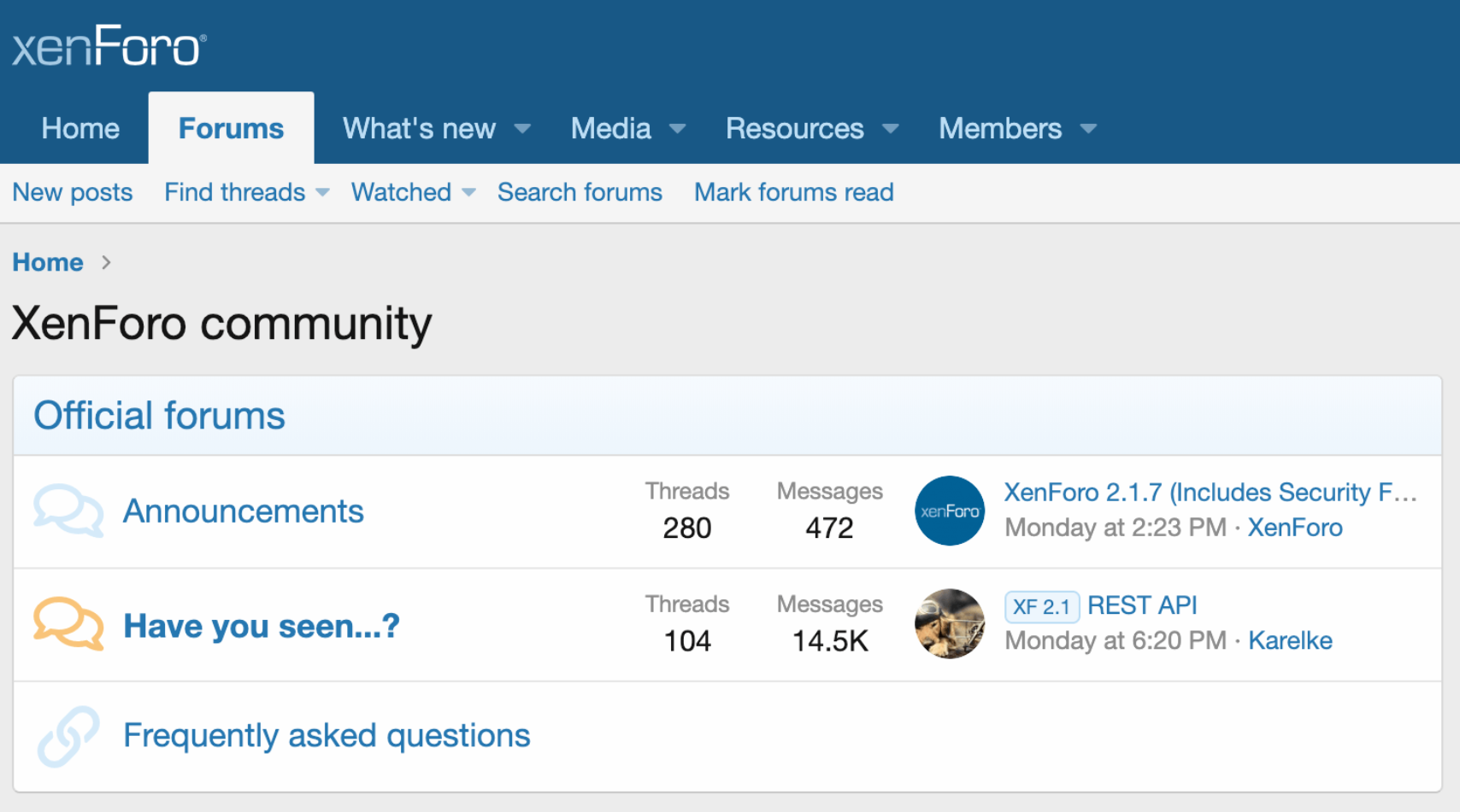 Oprogramowanie platformy społeczności XenForo