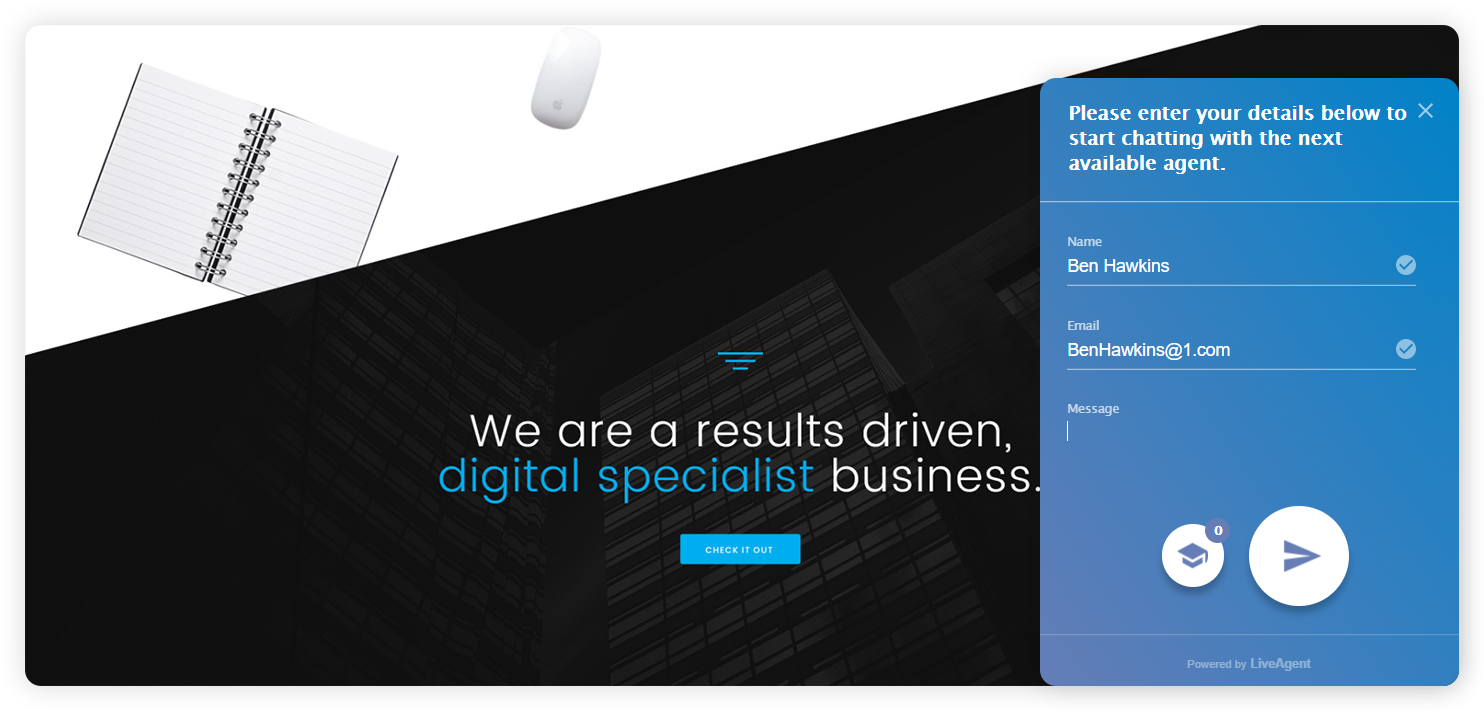 Przykład formularza kontaktowego dla przedsiębiorstw