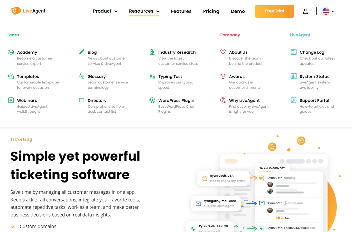Zawartość LiveAgent