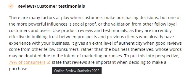 Przykład budowania linków w artykule LiveAgent