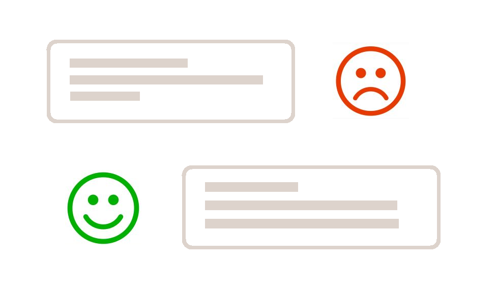 Szczęśliwa i smutna recenzja klienta