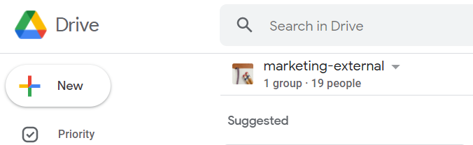 Przykład Google Drive
