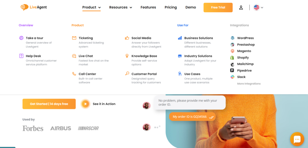 Nagłówek LiveAgent