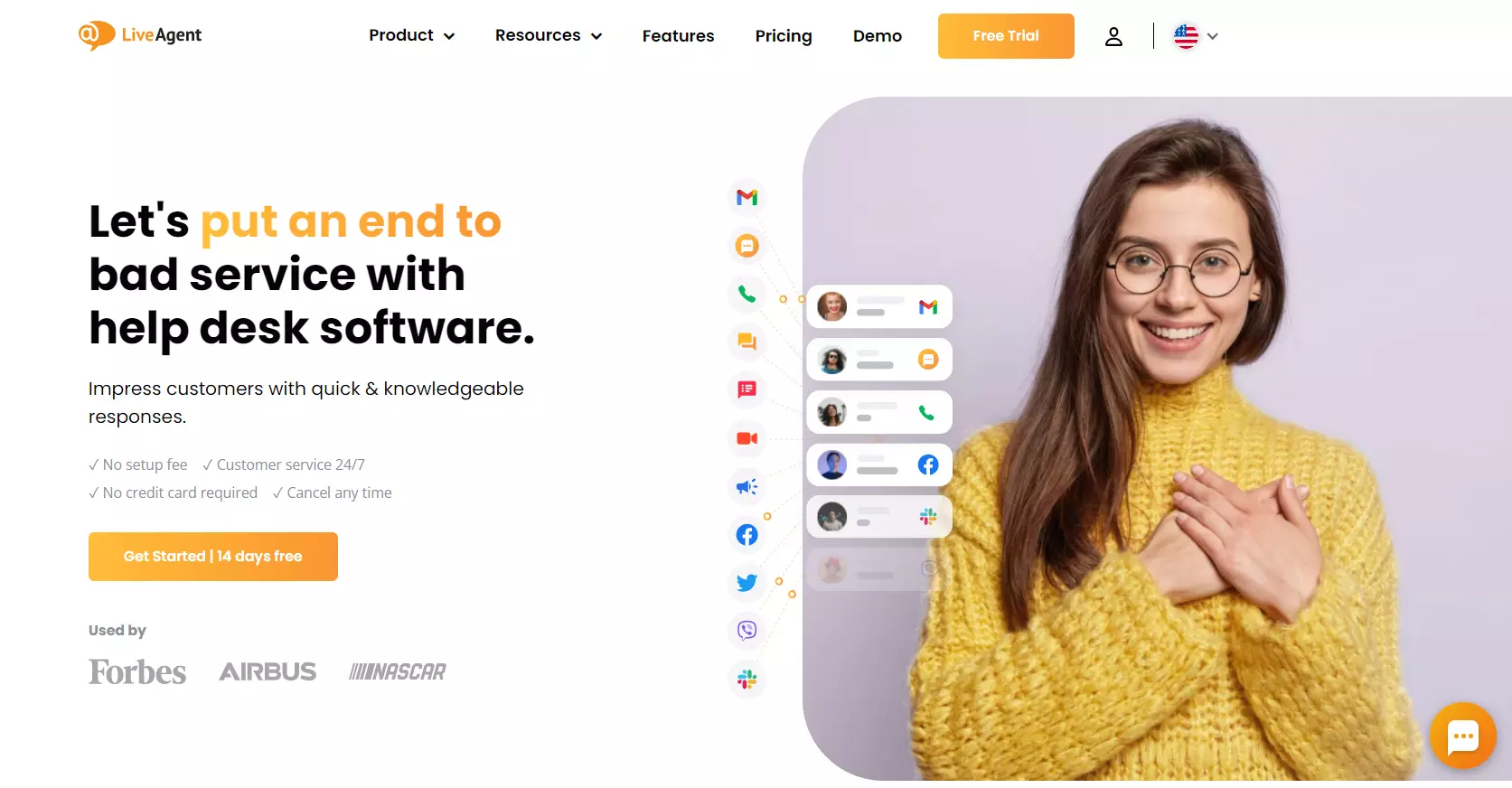 Strona helpdesk LiveAgent