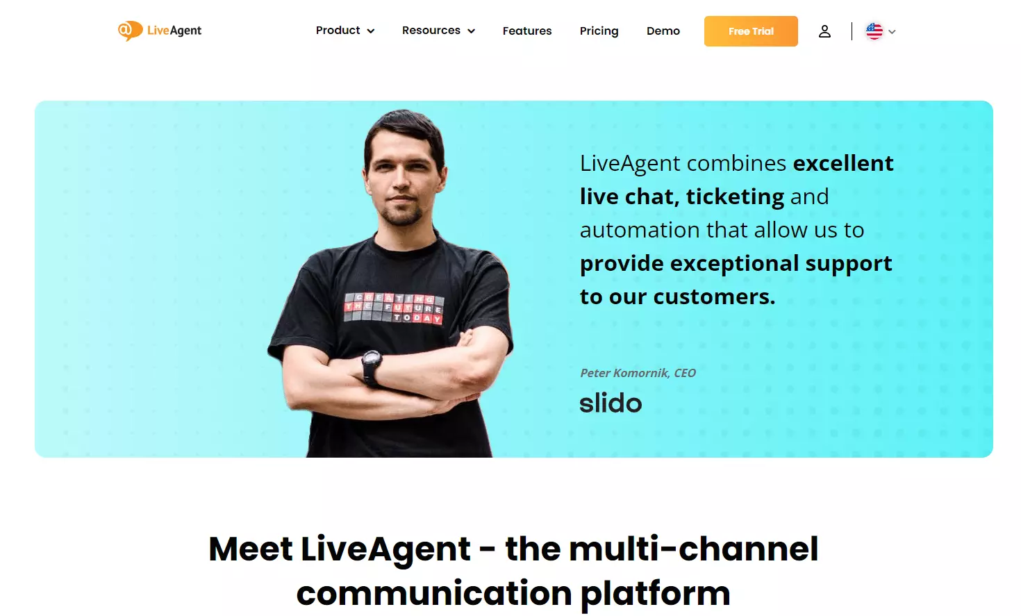 Opinia CEO Slido o LiveAgent