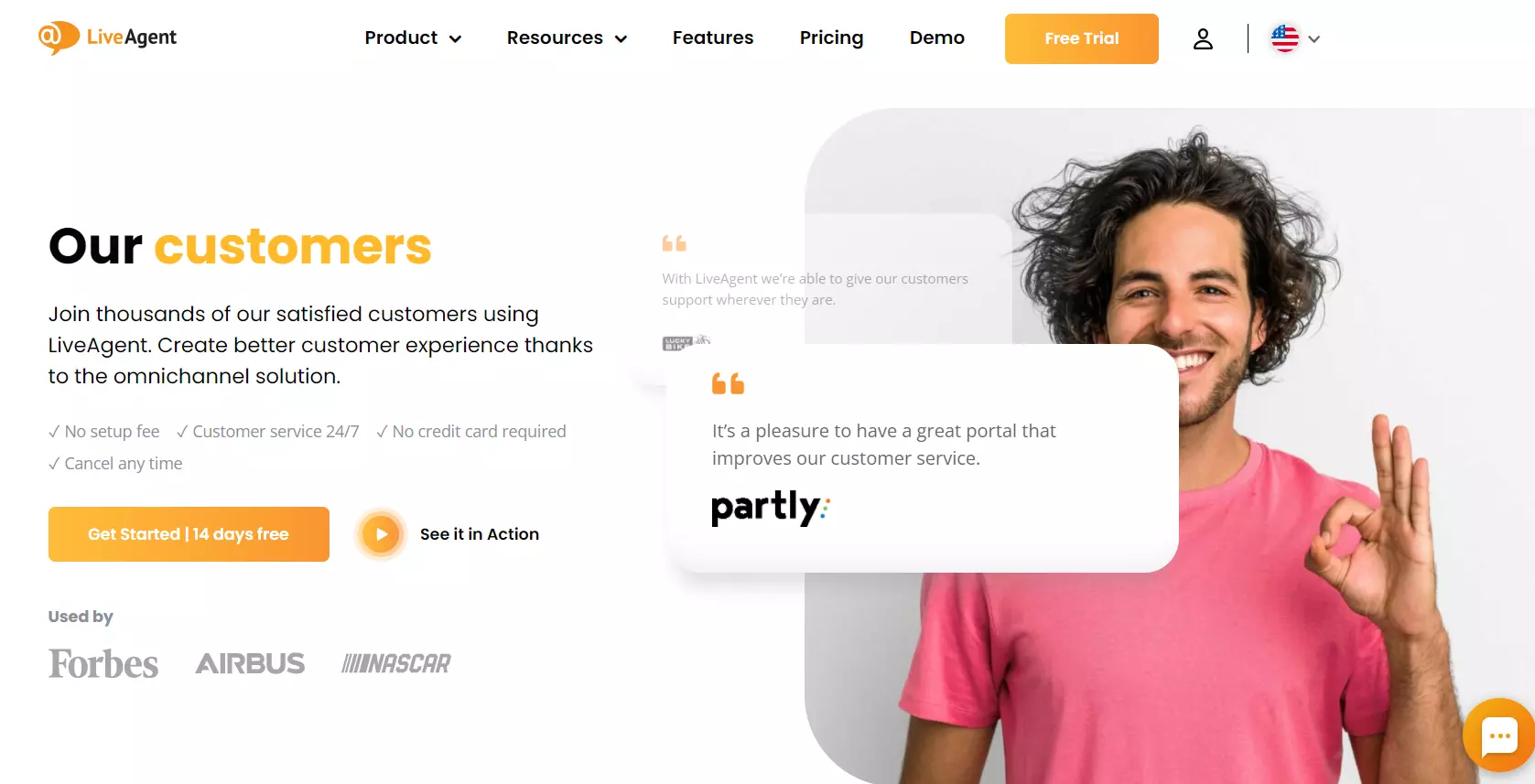 Strona naszych klientów LiveAgent