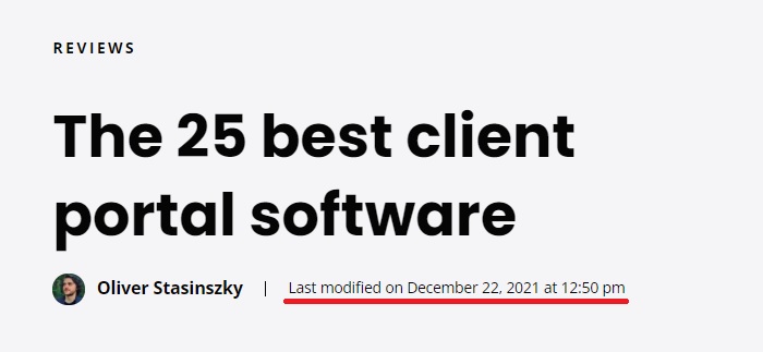 Wdrażanie daty ostatniej aktualizacji