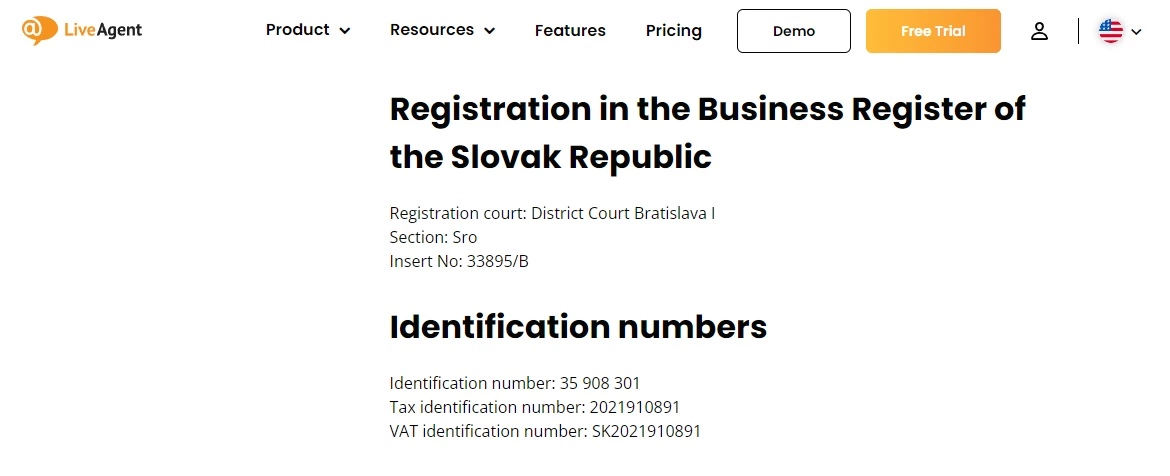 LiveAgent - rejestracja firmy